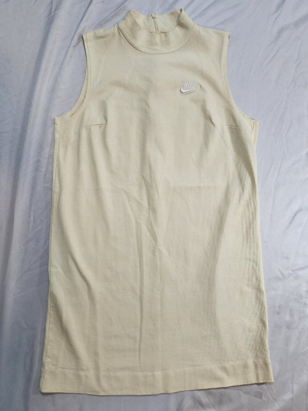 Nike Sportswear Jersey Dress Medium Coconut Milk Sleeveless Mock Neck